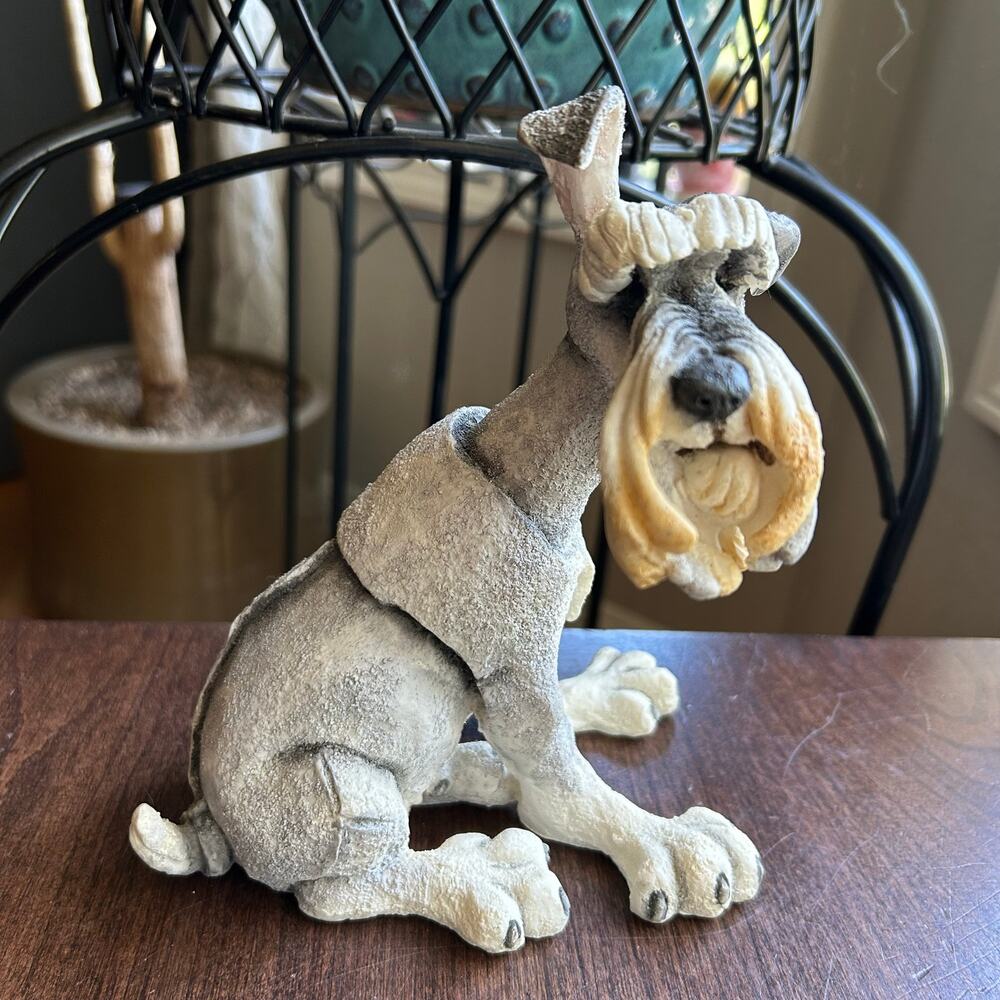 2003 A Breed Apart Schnauzer ll Figurine 70036 Signed Country Artist Ltd Dog Vtg